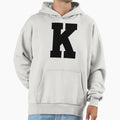 Alphabet Black K Sports Letter K Hoodie - Novelty Apparel Men Women - T-Shirt, Sweatshirt, Hoodie