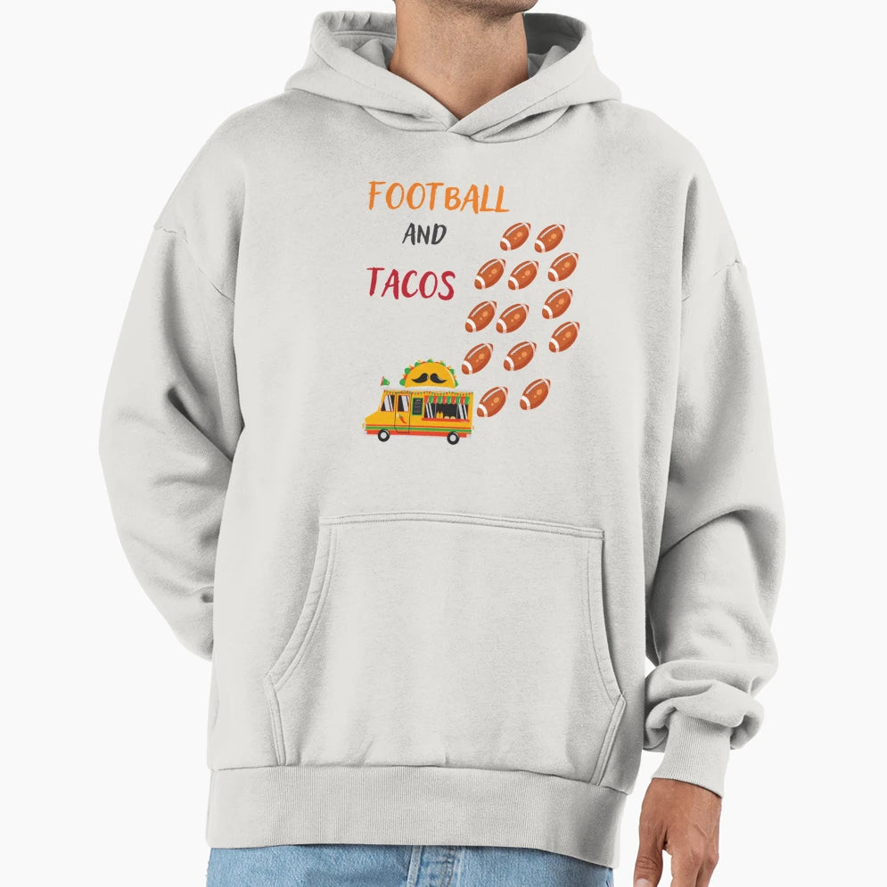 Football And Tacos Fitted T-Shirt - Minimalist Print Men Women - T-Shirt, Sweatshirt, Hoodie