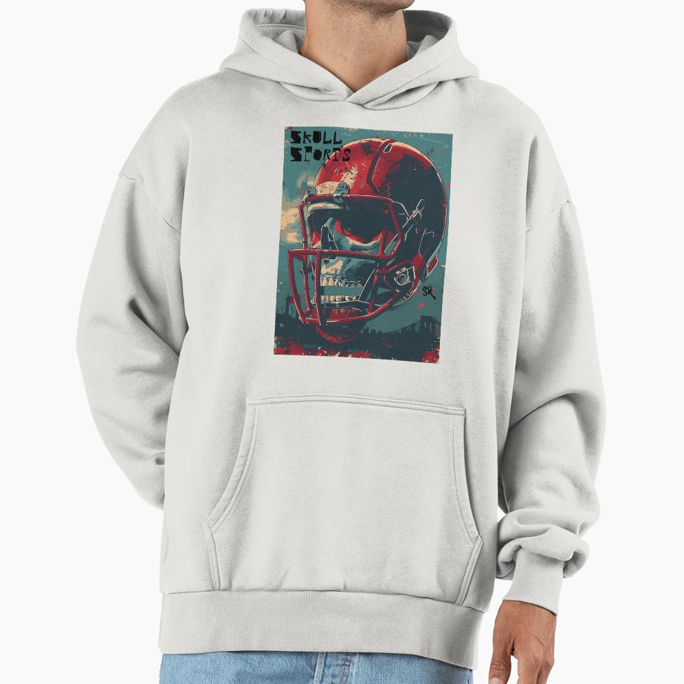 American Football Skull Skull Skull Hoodie - Aesthetic Graphic Unisex - T-Shirt, Sweatshirt, Hoodie