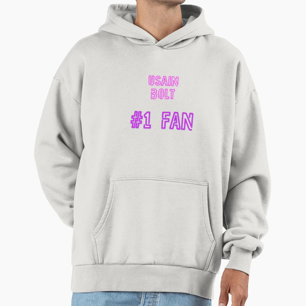 Usain Bolt 1 Fan Hoodie - Fun Novelty Design Men Women - T-Shirt, Sweatshirt, Hoodie