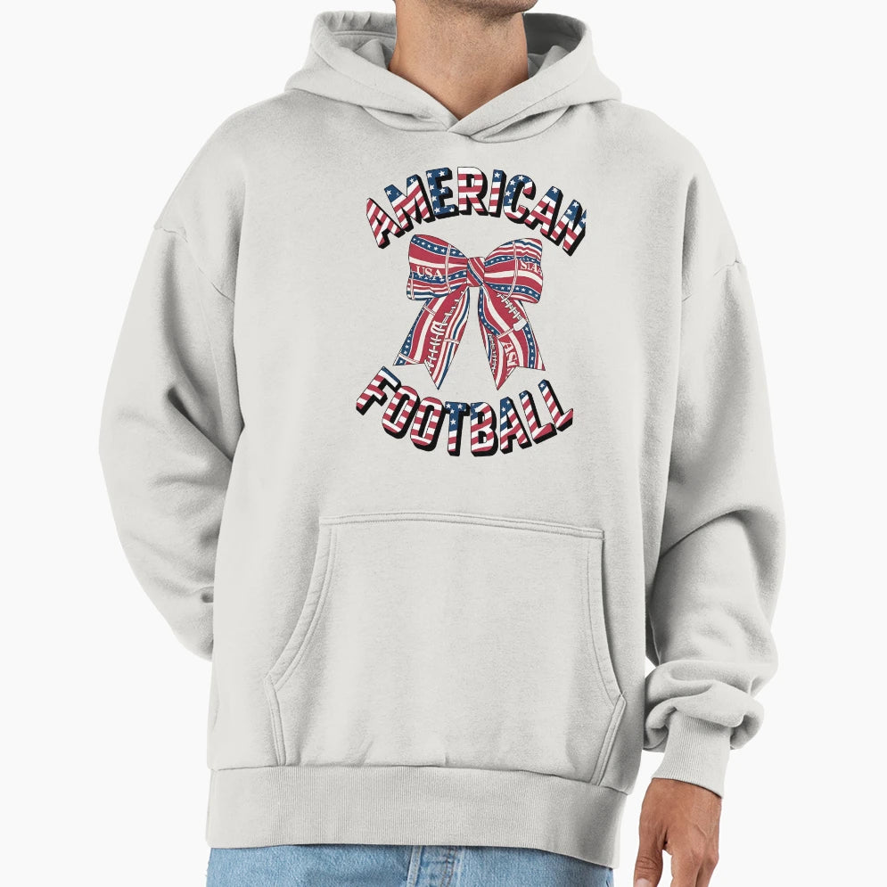 Coquette Football Lets American Hoodie - Custom Art Print for Adults - T-Shirt, Sweatshirt, Hoodie