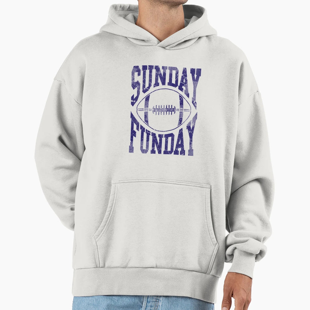 Sunday Funday Football Hoodie - Trendy Graphic Unisex - T-Shirt, Sweatshirt, Hoodie
