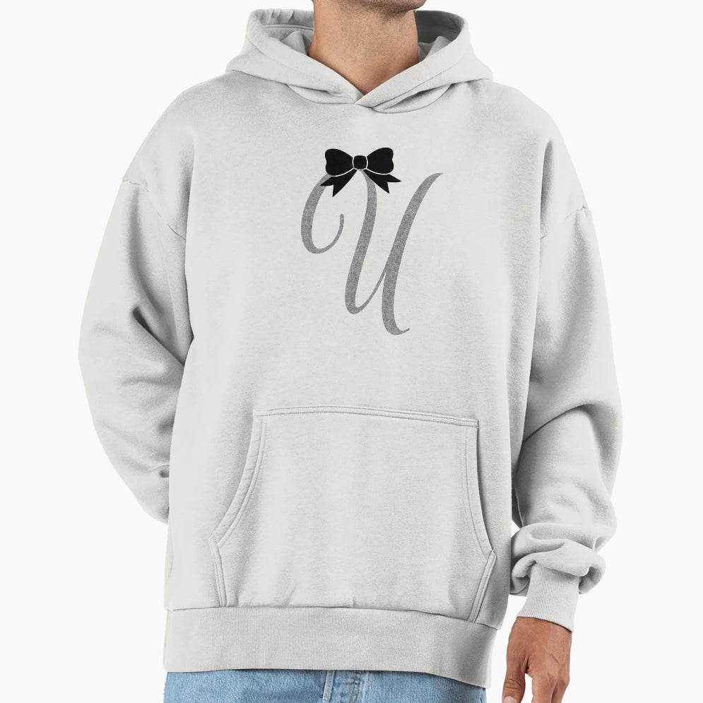 U Letter Daughter Word Son Hoodie - Trendy Graphic for Adults - T-Shirt, Sweatshirt, Hoodie