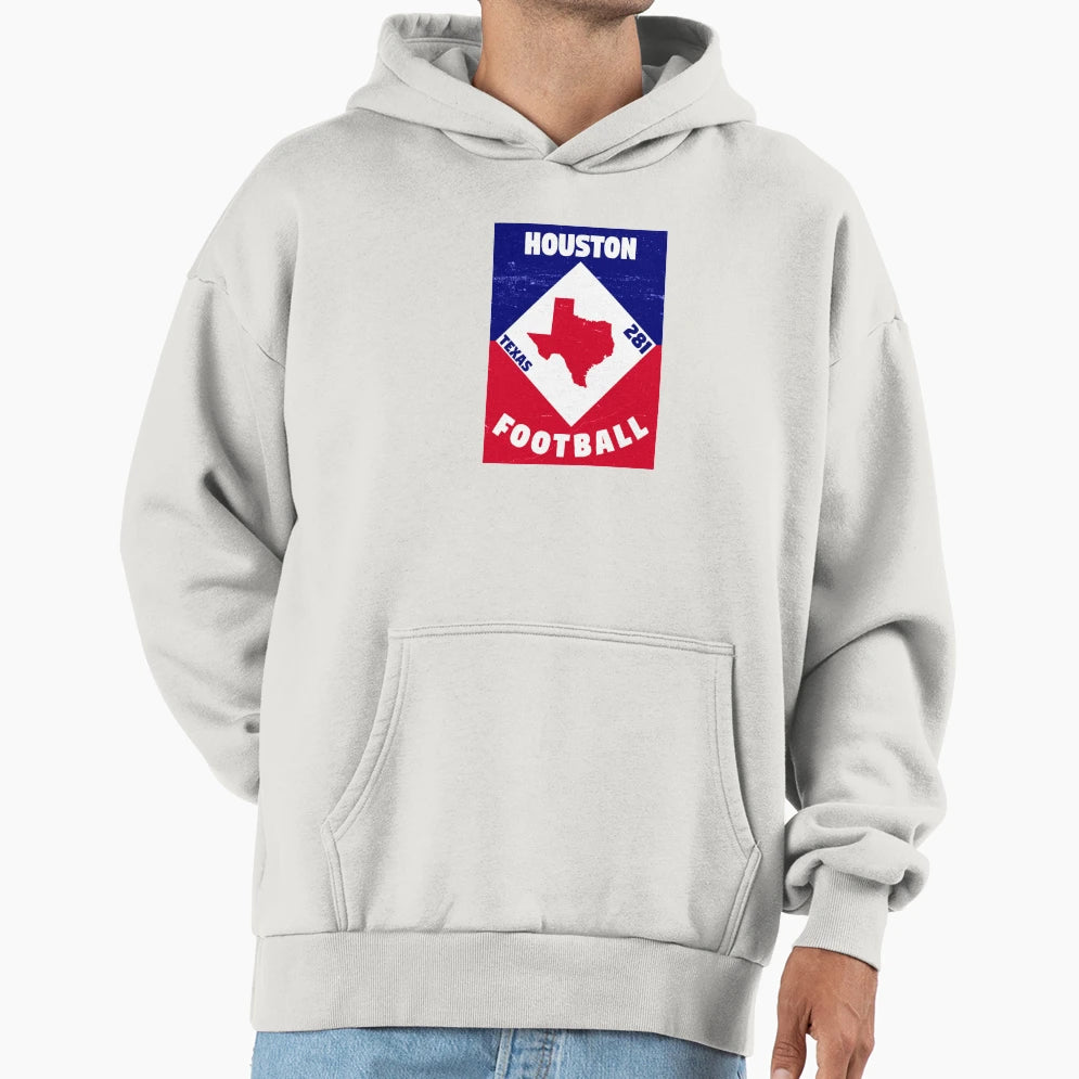 Houston Football Hoodie - Minimalist Print Men Women - T-Shirt, Sweatshirt, Hoodie