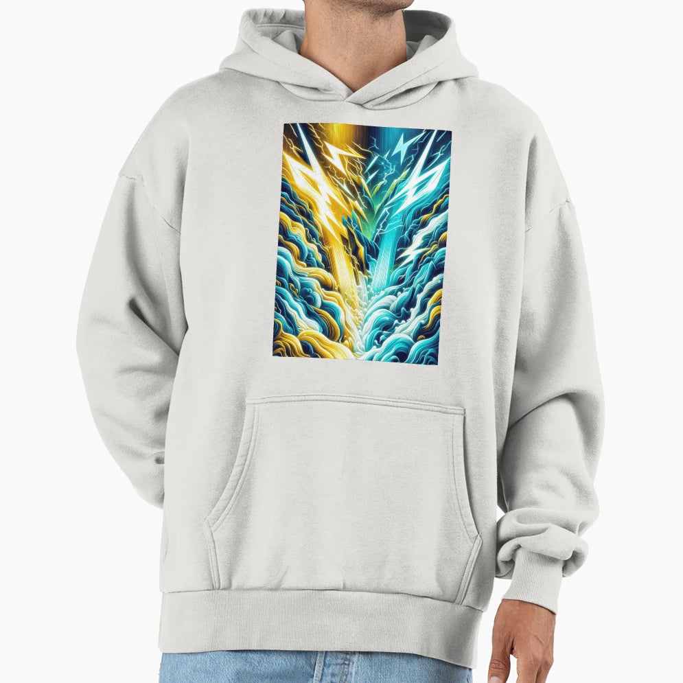 Lightning Clash Hoodie - Aesthetic Graphic Unisex - T-Shirt, Sweatshirt, Hoodie