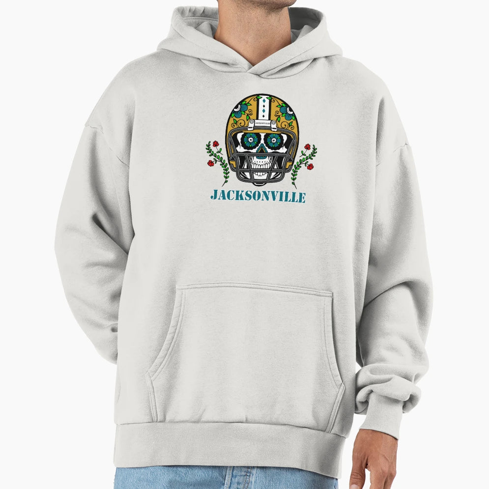Jacksonville Football Helmet Sugar Hoodie - Aesthetic Graphic Men Women - T-Shirt, Sweatshirt, Hoodie