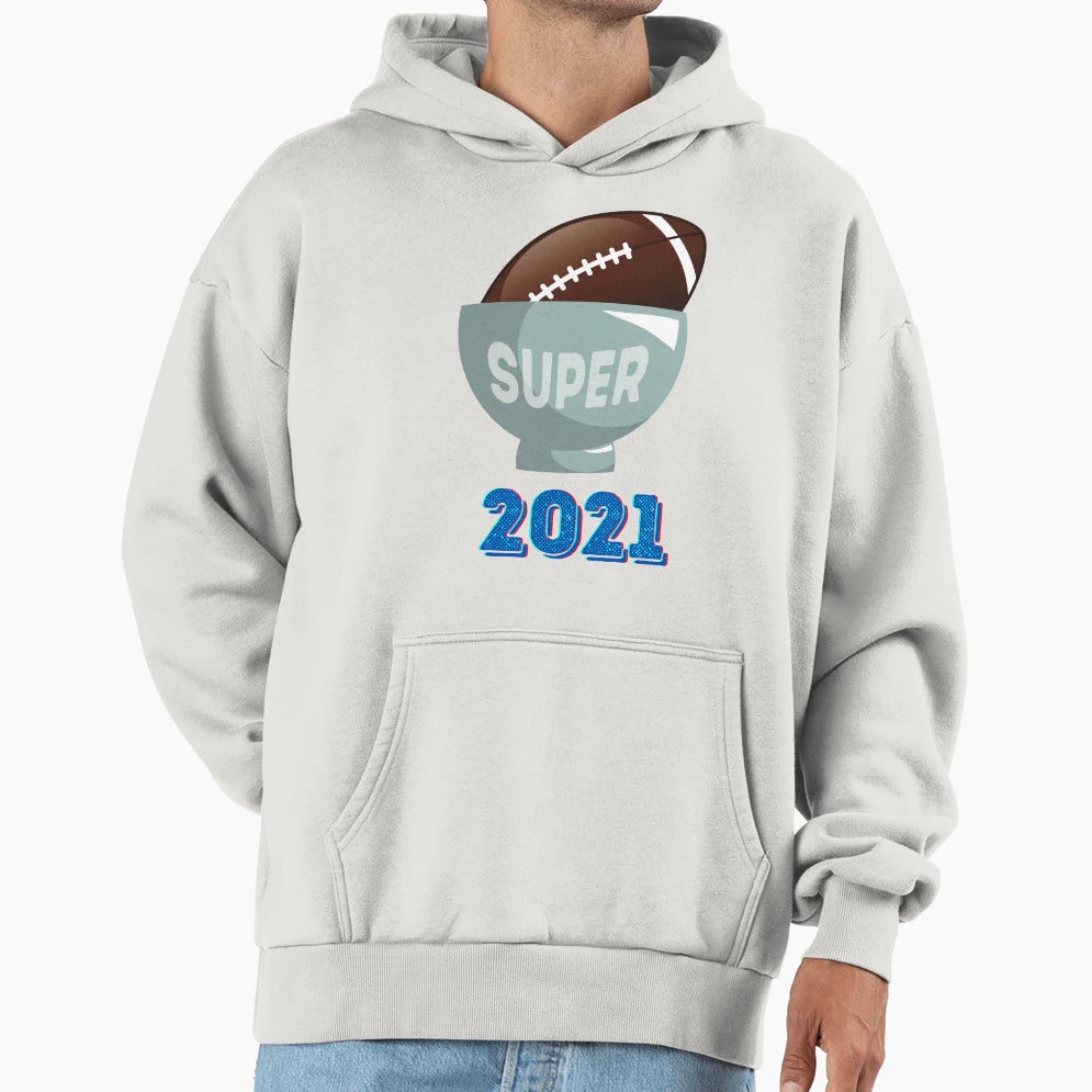 American Football Super Bowl 2021 Hoodie - Minimalist Print for Adults - T-Shirt, Sweatshirt, Hoodie
