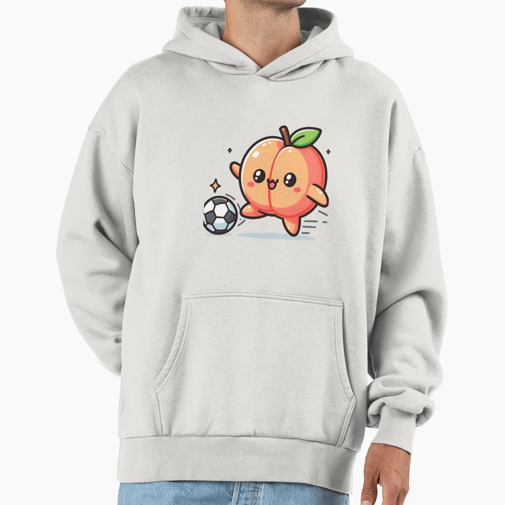 Kawaii Peach Soccer Shoes Playing Hoodie - Casual Everyday Wear for Adults - T-Shirt, Sweatshirt, Hoodie
