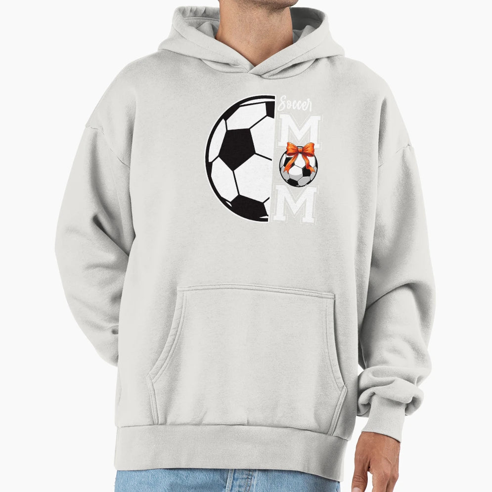 Soccer Mom Bow Ball Hoodie - Fun Novelty Design Men Women - T-Shirt, Sweatshirt, Hoodie