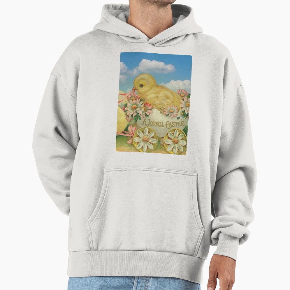 Happy Easter Chicks Flowers Hoodie - Custom Art Print for Adults - T-Shirt, Sweatshirt, Hoodie