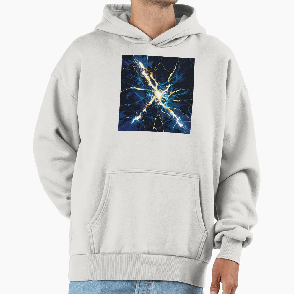 Electric Lightning Burst Hoodie - Fun Novelty Design Unisex - T-Shirt, Sweatshirt, Hoodie