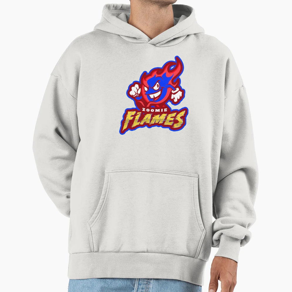 Zoomie Flames Racecar Cars Exhaust Hoodie - Fun Novelty Design for Adults - T-Shirt, Sweatshirt, Hoodie