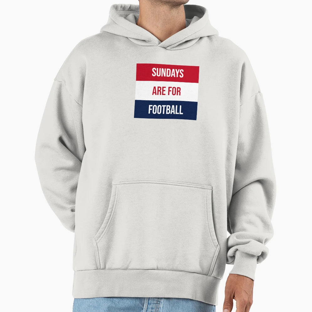 Sundays Are Football Hoodie - Fun Novelty Design for Adults - T-Shirt, Sweatshirt, Hoodie