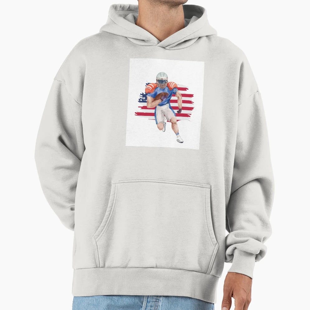 American Football And Rugby Player Hoodie - Casual Everyday Wear Unisex - T-Shirt, Sweatshirt, Hoodie