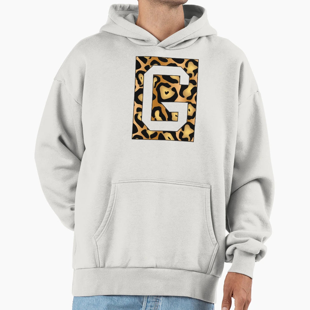 Letter G Jaguar Stencil Font Hoodie - Unique Graphic Men Women - T-Shirt, Sweatshirt, Hoodie