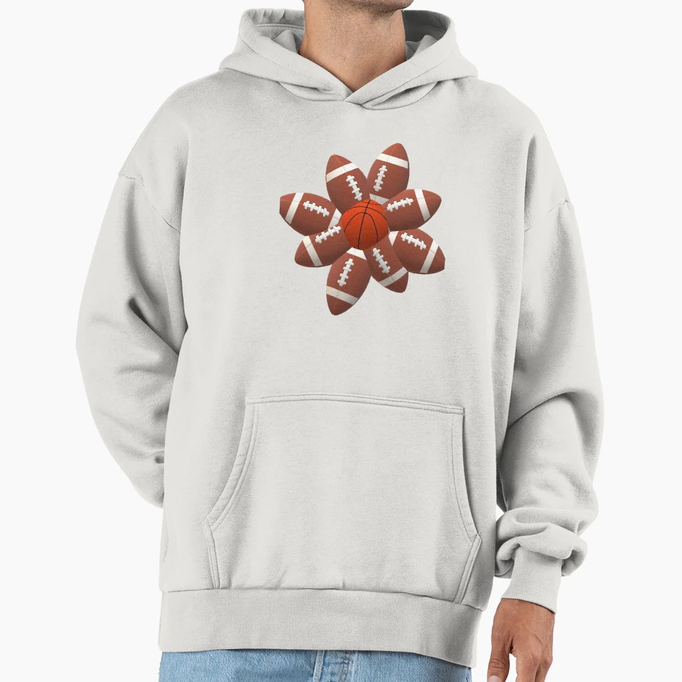 Football Basketball Abstract Art Hoodie - Casual Everyday Wear Unisex - T-Shirt, Sweatshirt, Hoodie