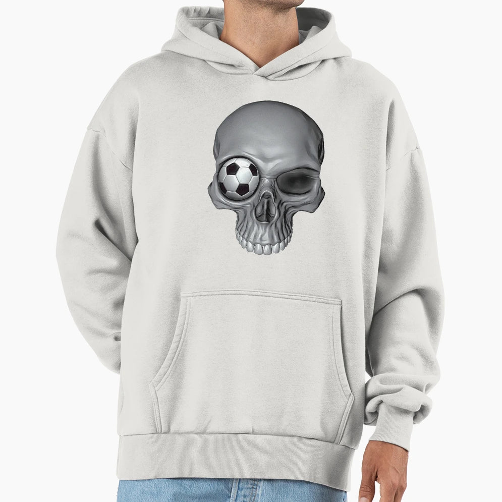 Soccer Skull Hoodie - Casual Everyday Wear Unisex - T-Shirt, Sweatshirt, Hoodie