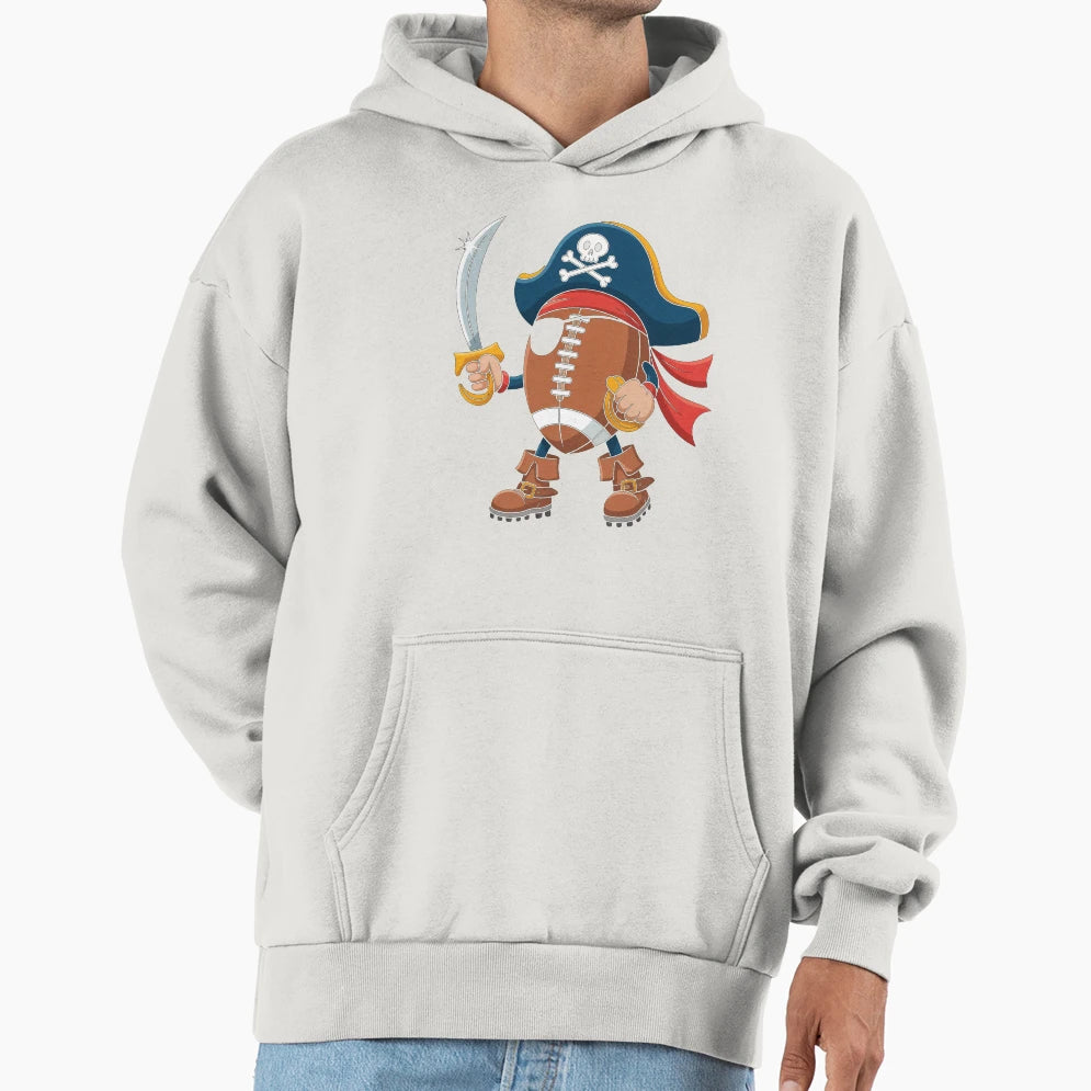 Football Pirate Halloween Hoodie - Aesthetic Graphic Unisex - T-Shirt, Sweatshirt, Hoodie