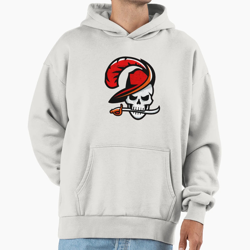 Tampa Bay Skull Football Fan Hoodie - Casual Everyday Wear for Adults - T-Shirt, Sweatshirt, Hoodie