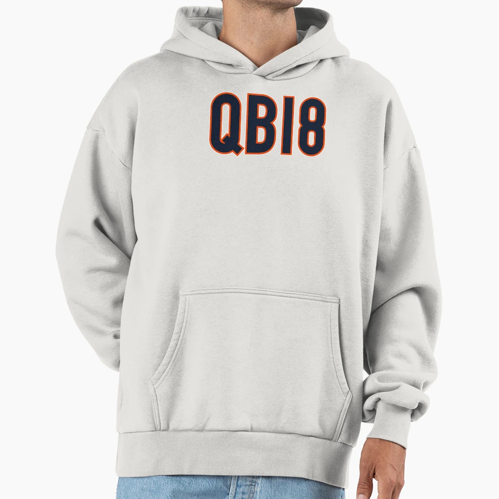Qb18 Chicago Navy Hoodie - Aesthetic Graphic for Adults - T-Shirt, Sweatshirt, Hoodie