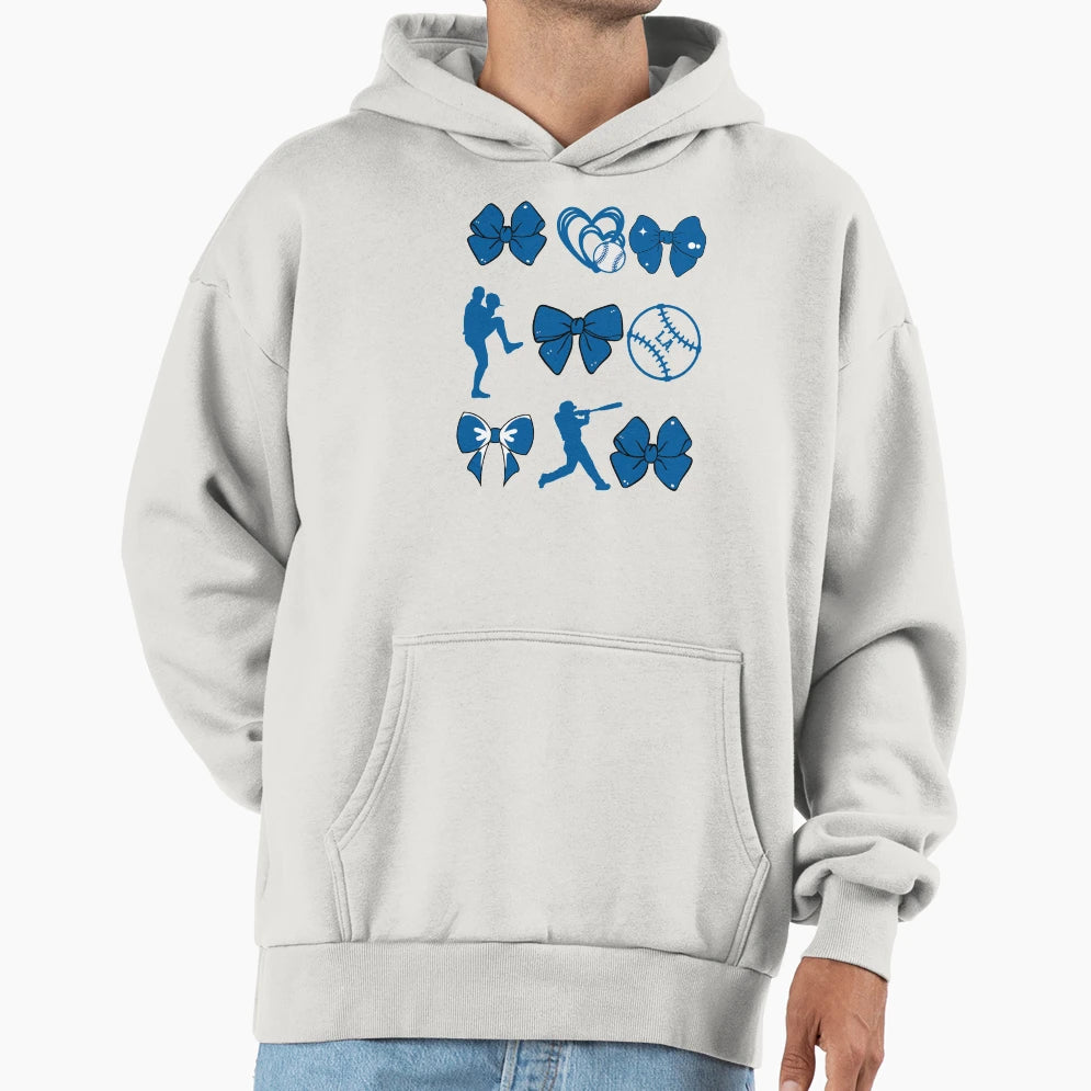 Blue Baseball Hoodie - Fun Novelty Design Unisex - T-Shirt, Sweatshirt, Hoodie