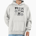 Black And White Soccer And Bow Icon Hoodie - Graphic Print for Adults - T-Shirt, Sweatshirt, Hoodie