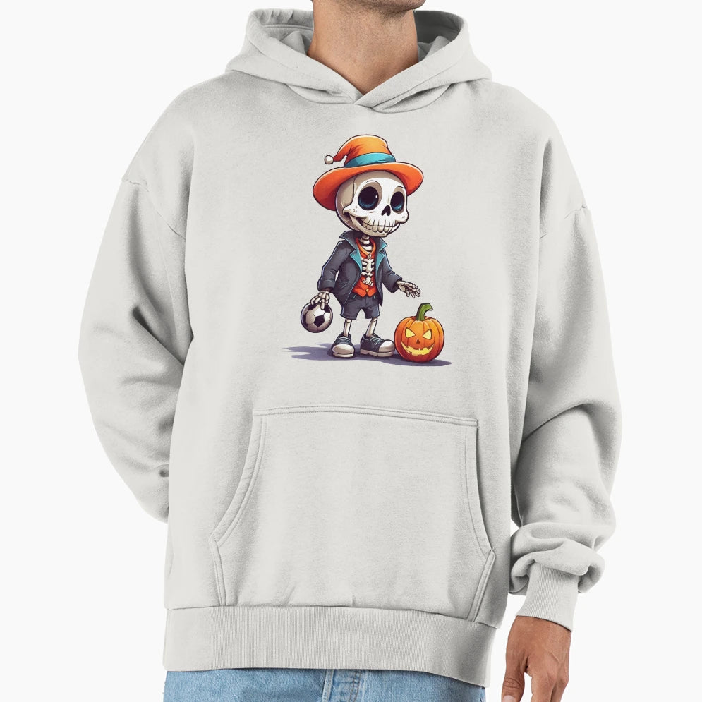 Skull Celebrating Halloween Party Hoodie - Graphic Print Unisex - T-Shirt, Sweatshirt, Hoodie