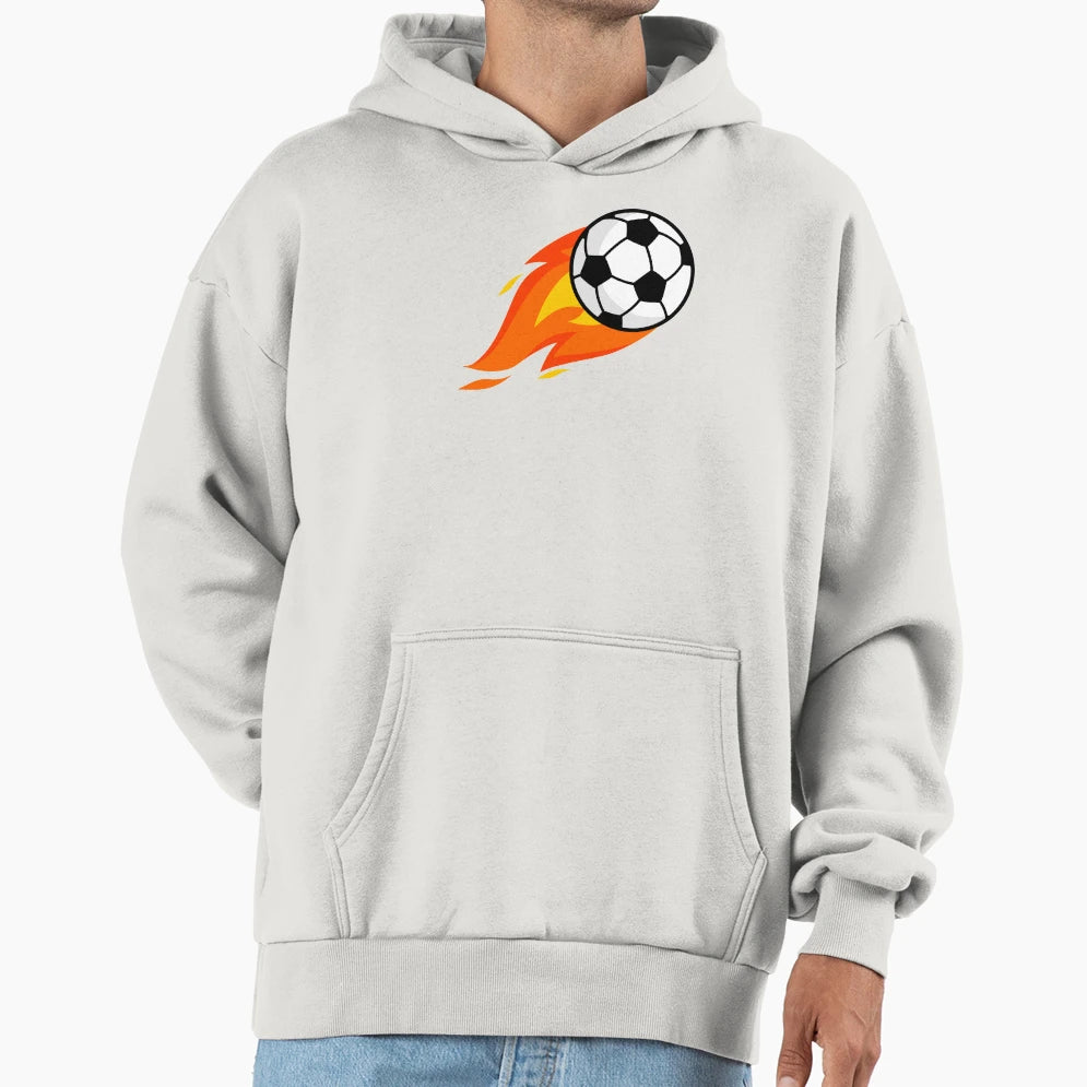 Soccer Fire Hoodie - Custom Art Print for Adults - T-Shirt, Sweatshirt, Hoodie