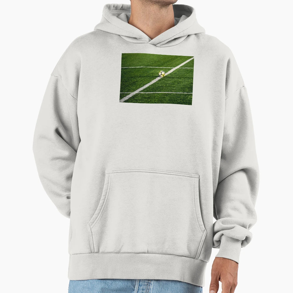 Football Field Photo Hoodie - Streetwear Style for Adults - T-Shirt, Sweatshirt, Hoodie