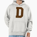 Alphabet Brown D Sports Letter D Hoodie - Unique Graphic Men Women - T-Shirt, Sweatshirt, Hoodie