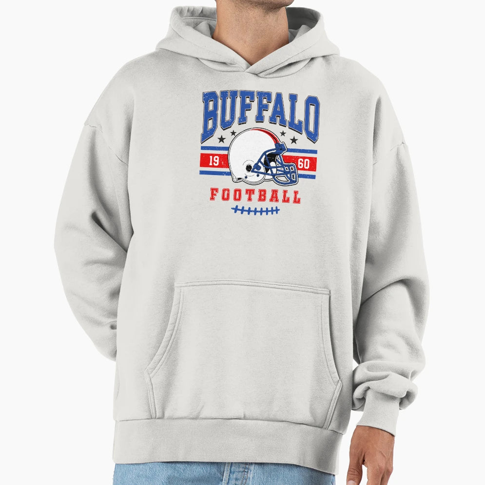 Buffalo Bills 1960 Football Hoodie - Fun Novelty Design Men Women - T-Shirt, Sweatshirt, Hoodie
