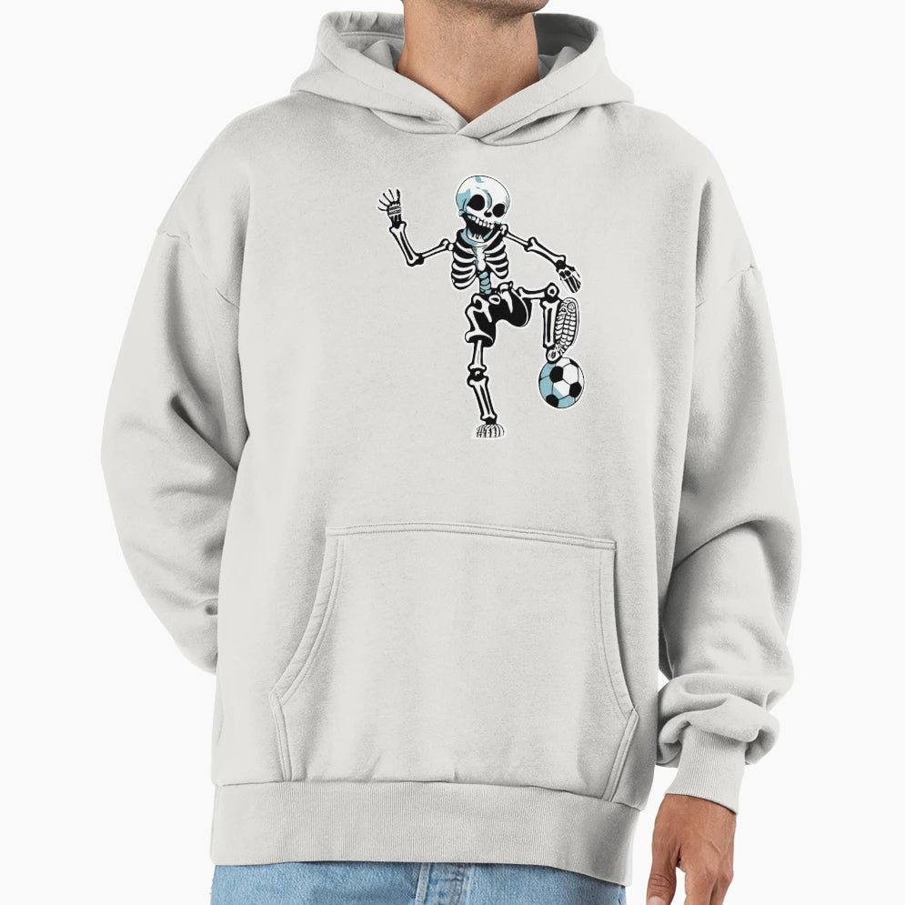 Skeleton Halloween Soccer Player Halloween Hoodie - Novelty Apparel Unisex - T-Shirt, Sweatshirt, Hoodie