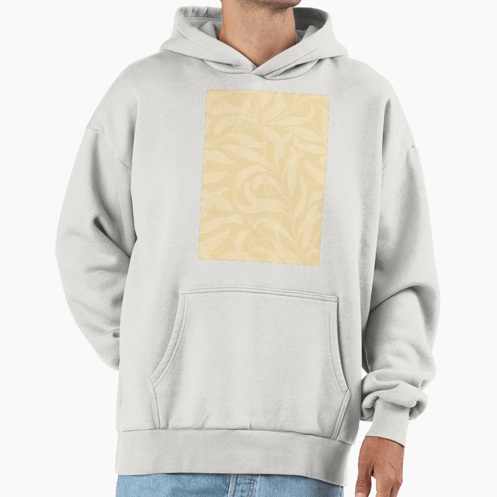 Elegant Pastel Yellow Color Leaves Hoodie - Aesthetic Graphic Unisex - T-Shirt, Sweatshirt, Hoodie