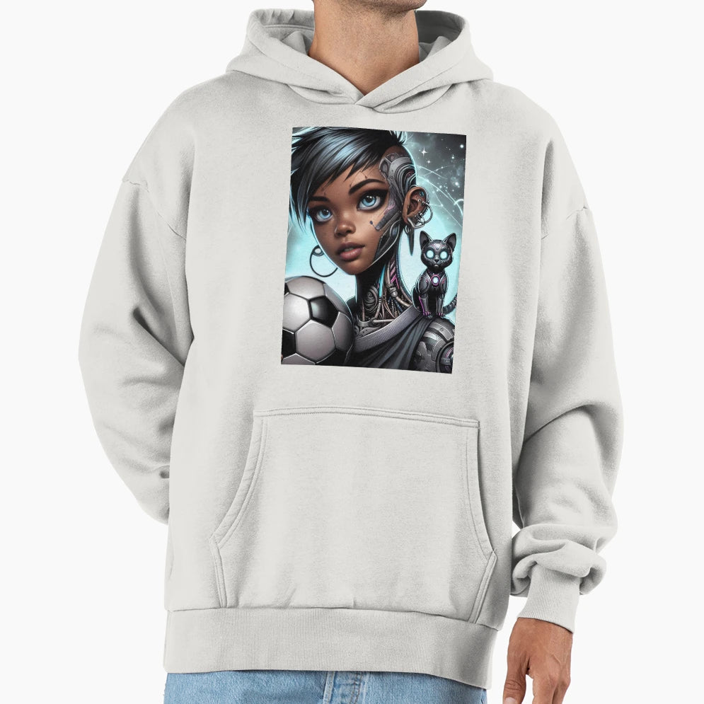 Cosmic Football Playtime Hoodie - Casual Everyday Wear Men Women - T-Shirt, Sweatshirt, Hoodie