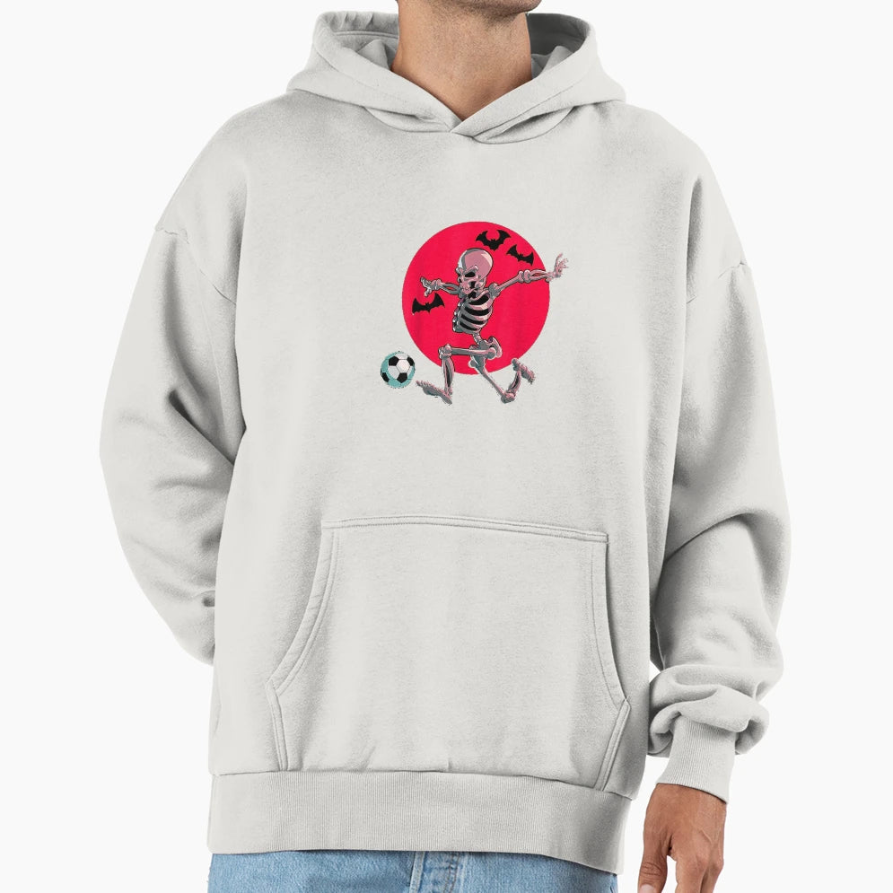 Soccer Skeleton Halloween Soccer Player Hoodie - Streetwear Style Unisex - T-Shirt, Sweatshirt, Hoodie