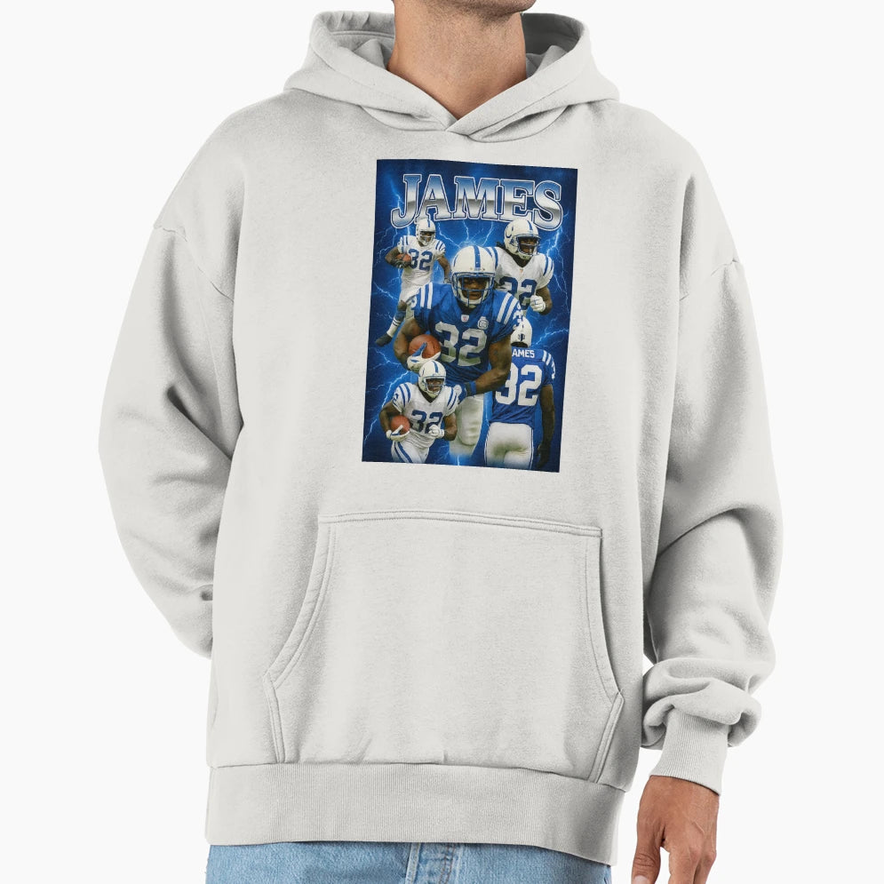 Edgerrin James Indianapolis Hoodie - Streetwear Style Unisex - T-Shirt, Sweatshirt, Hoodie