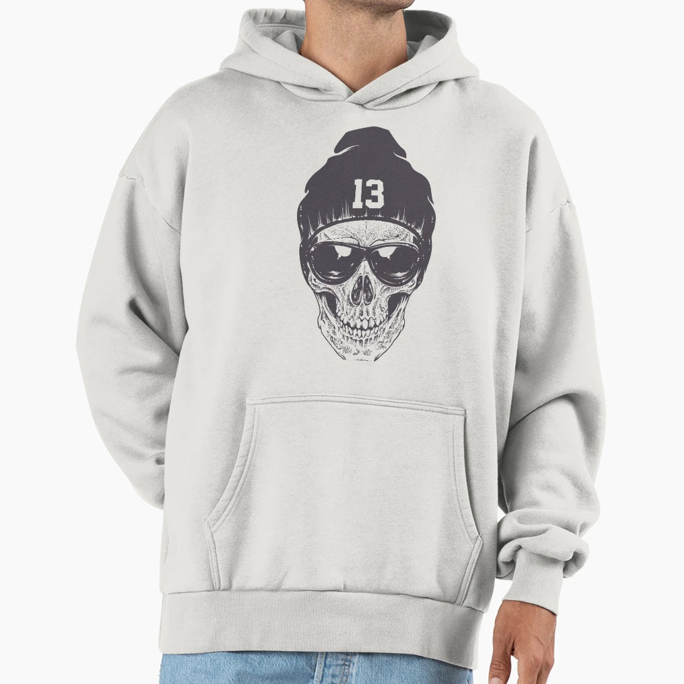 Skull No 13 Hoodie - Fun Novelty Design Men Women - T-Shirt, Sweatshirt, Hoodie