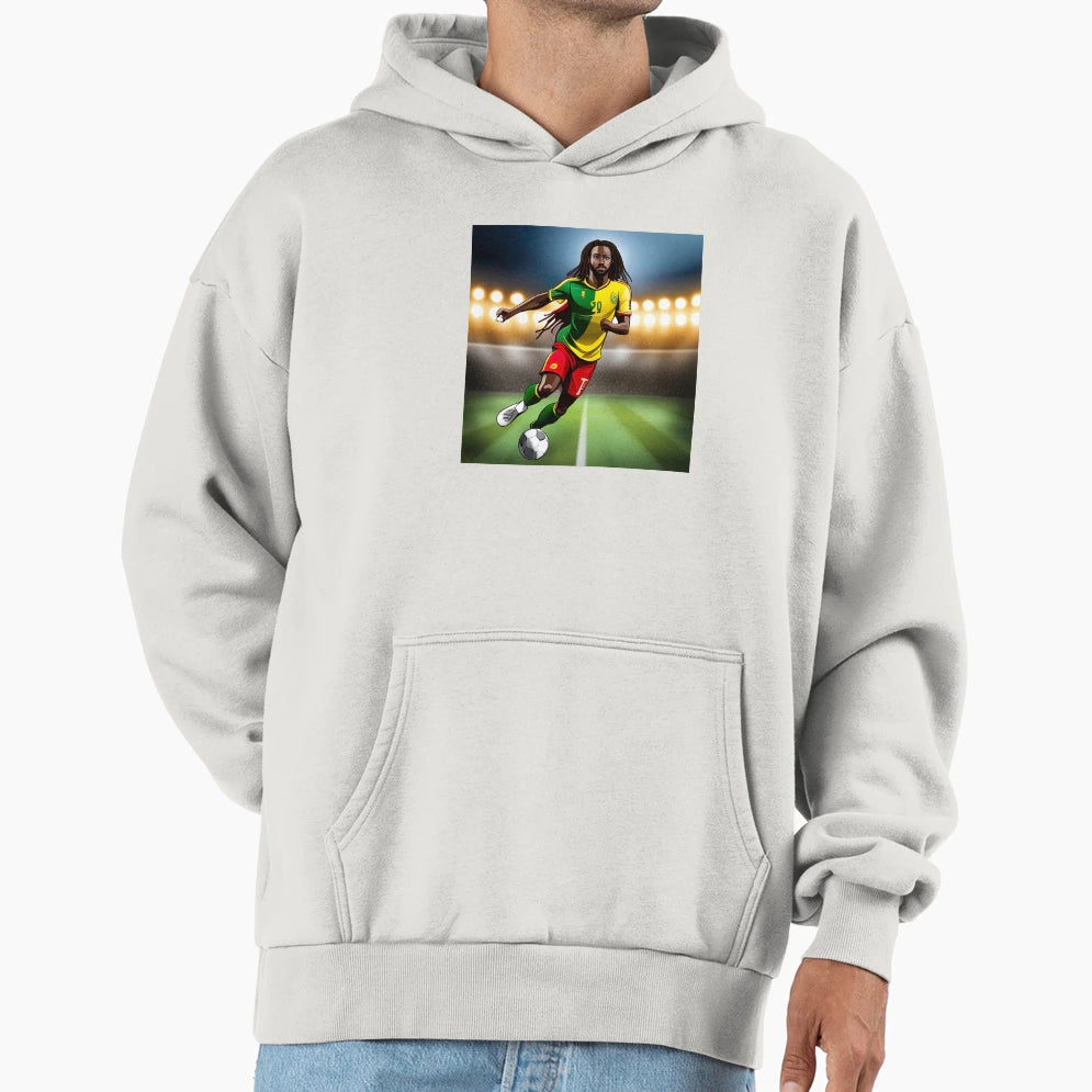 Rasta Soccer Hoodie - Unique Graphic Unisex - T-Shirt, Sweatshirt, Hoodie