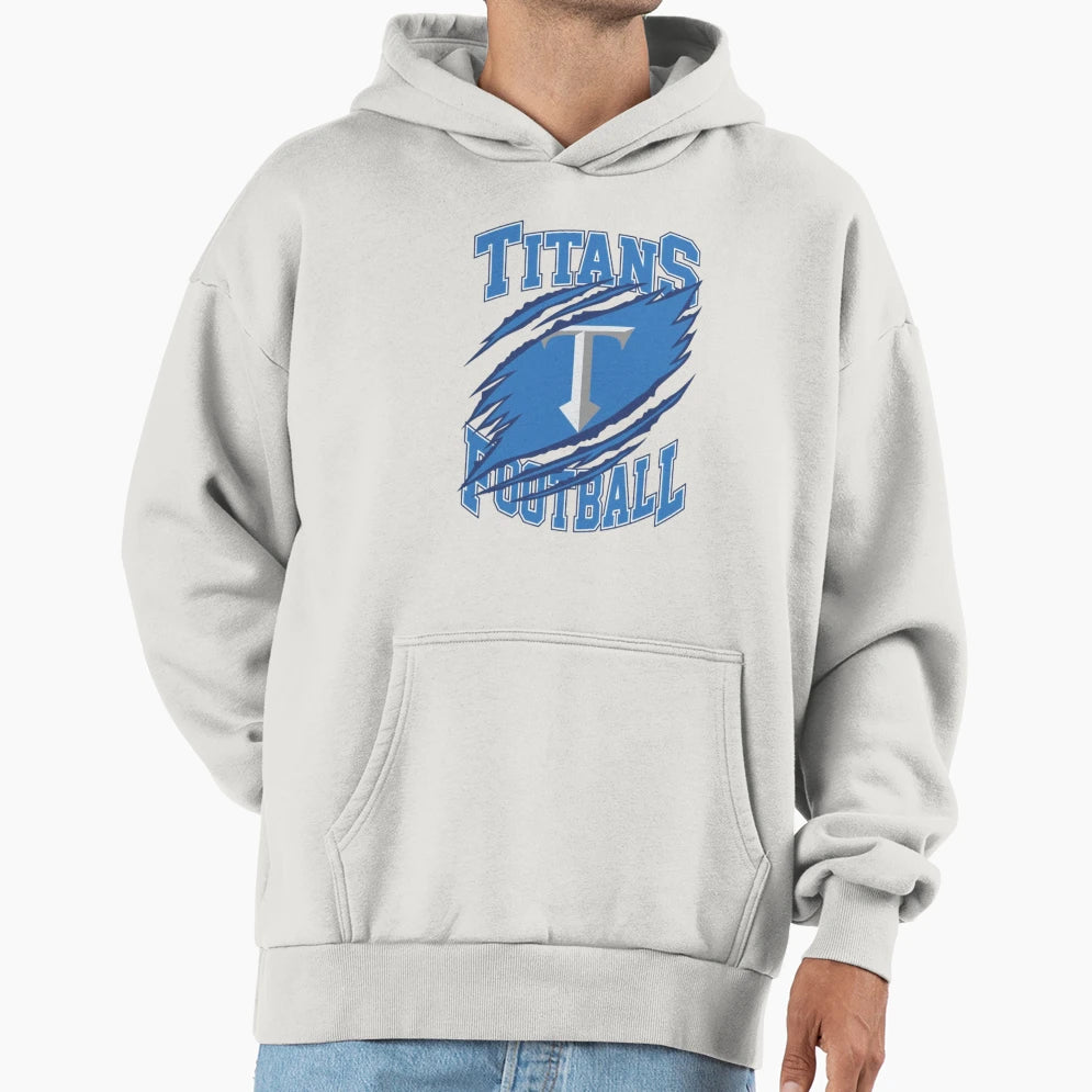 Tennessee Titans Brush Stroke Football Hoodie - Minimalist Print for Adults - T-Shirt, Sweatshirt, Hoodie