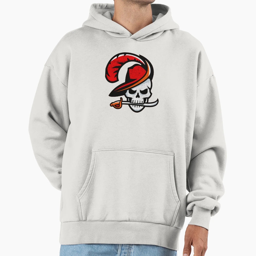 Tampa Bay Skull Football Fan Hoodie - Minimalist Print Unisex - T-Shirt, Sweatshirt, Hoodie