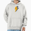 Yellow Grey And Blue Lightning Bolts Hoodie - Unique Graphic for Adults - T-Shirt, Sweatshirt, Hoodie