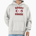 Rugby Coach Hoodie - Casual Everyday Wear Men Women - T-Shirt, Sweatshirt, Hoodie