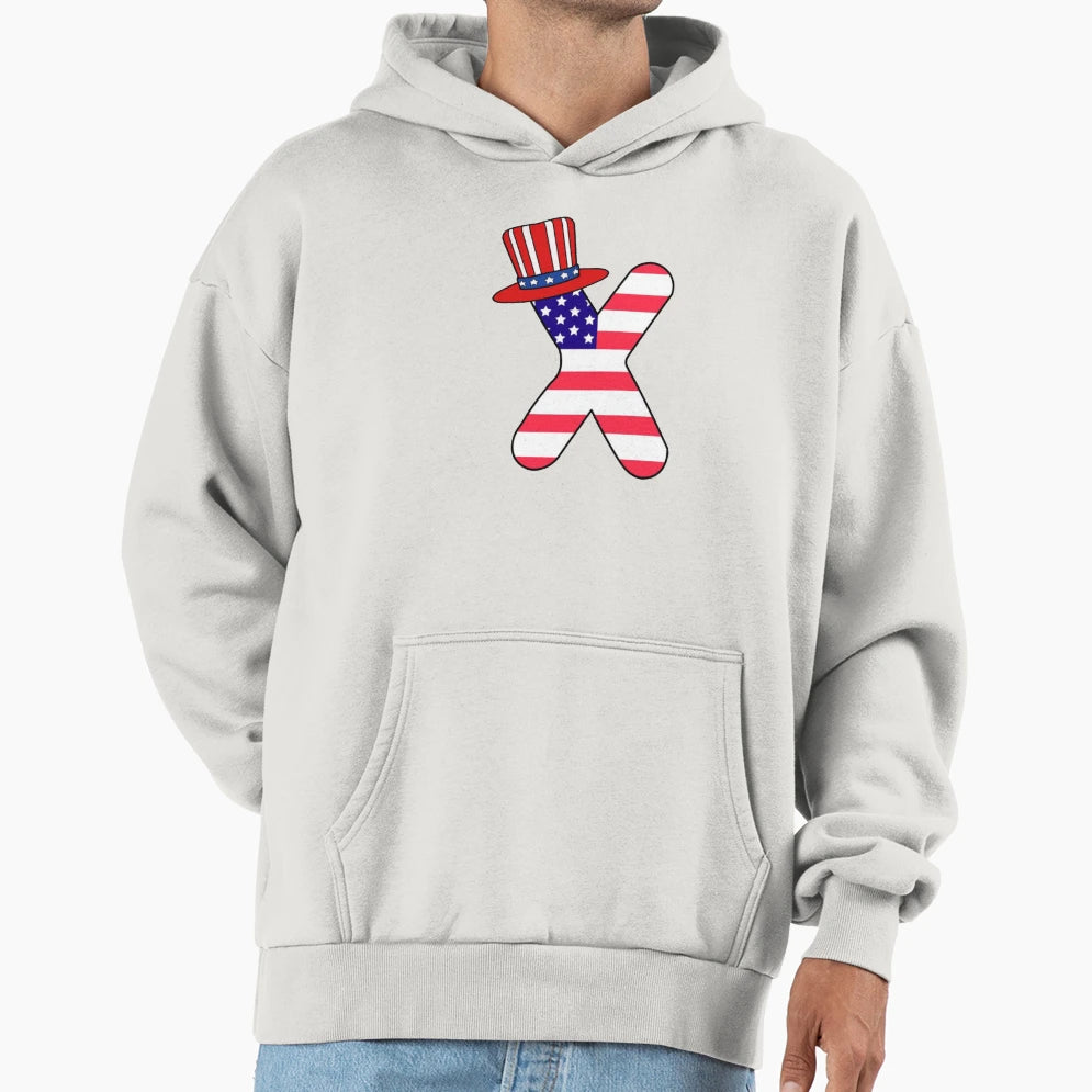 Alphabet Letter X Hoodie - Streetwear Style for Adults - T-Shirt, Sweatshirt, Hoodie