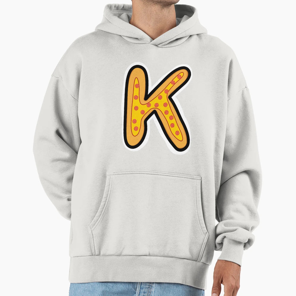 Pizza K Hoodie - Fun Novelty Design for Adults - T-Shirt, Sweatshirt, Hoodie