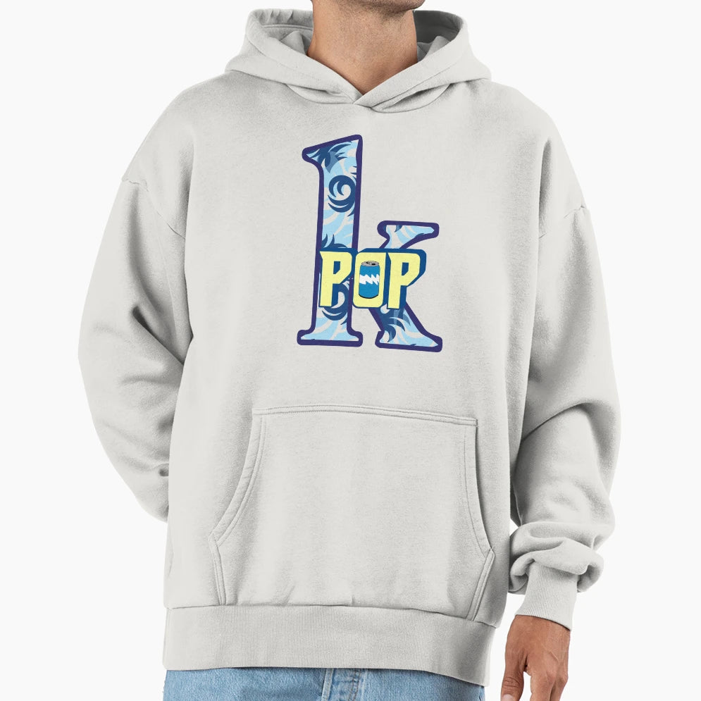 Pop Music Letter K Typography Hoodie - Trendy Graphic for Adults - T-Shirt, Sweatshirt, Hoodie