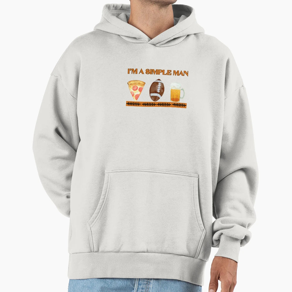 I Love Football Hoodie - Fun Novelty Design for Adults - T-Shirt, Sweatshirt, Hoodie
