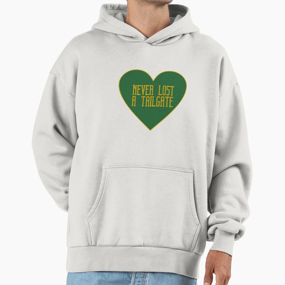 Never Lost Tailgate Heart Hoodie - Unique Graphic for Adults - T-Shirt, Sweatshirt, Hoodie