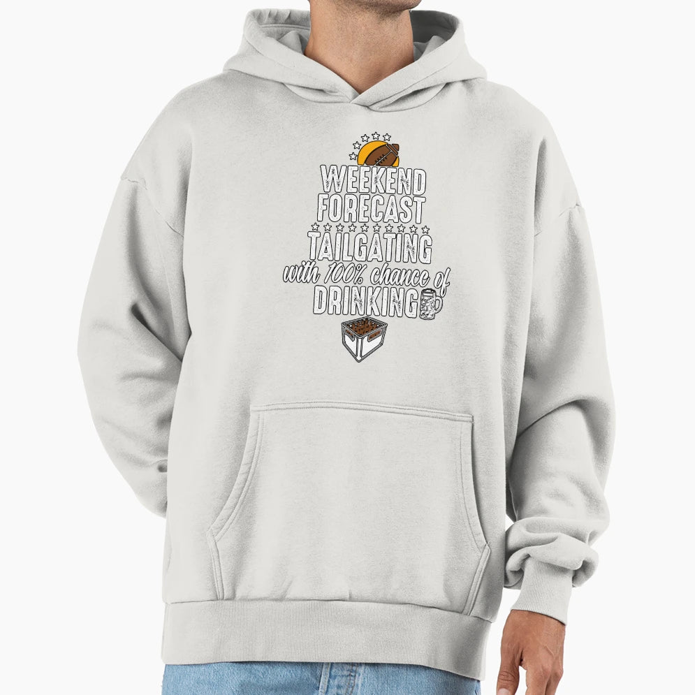 Weekend Forecast Tailgating Chance T-Shirt - Minimalist Print for Adults - T-Shirt, Sweatshirt, Hoodie