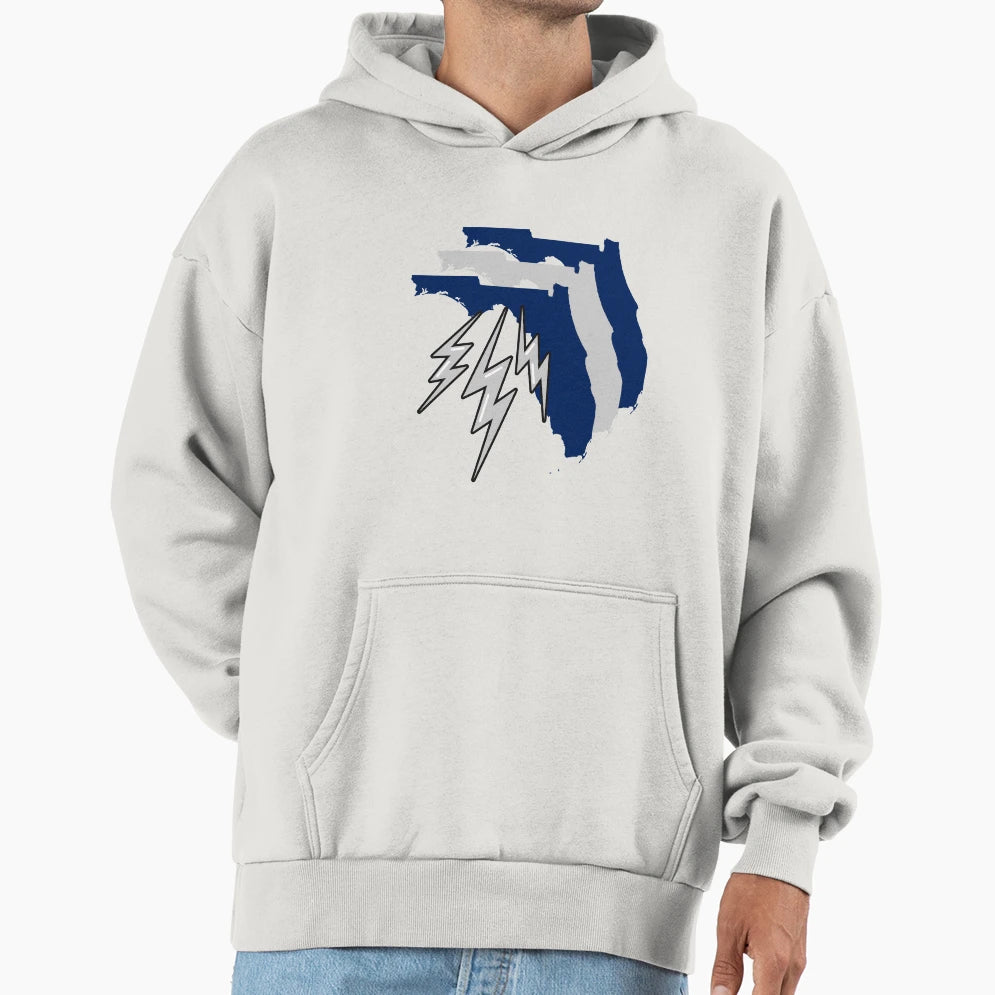 Florida Border Lightning Hoodie - Novelty Apparel for Adults - T-Shirt, Sweatshirt, Hoodie
