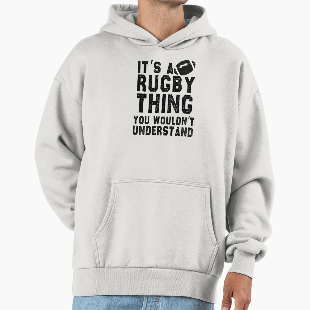 Funny American Football Its Rugby Hoodie - Custom Art Print for Adults - T-Shirt, Sweatshirt, Hoodie